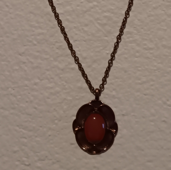 Liz Claiborne Ruby Necklace Vintage Jewelry - Picture 3 of 5